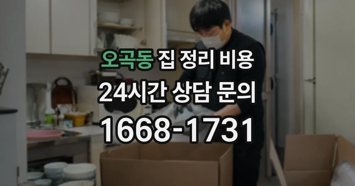 오곡동 집 정리 비용
