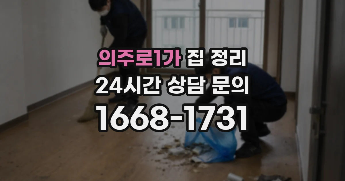 의주로1가 집 정리