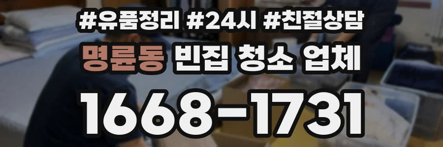 명륜동 빈집 청소 업체