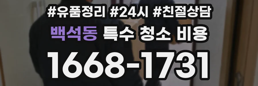 백석동 특수 청소 비용