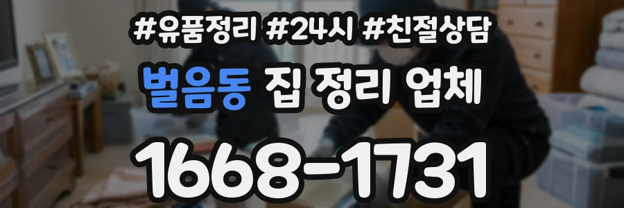 벌음동 집 정리 업체