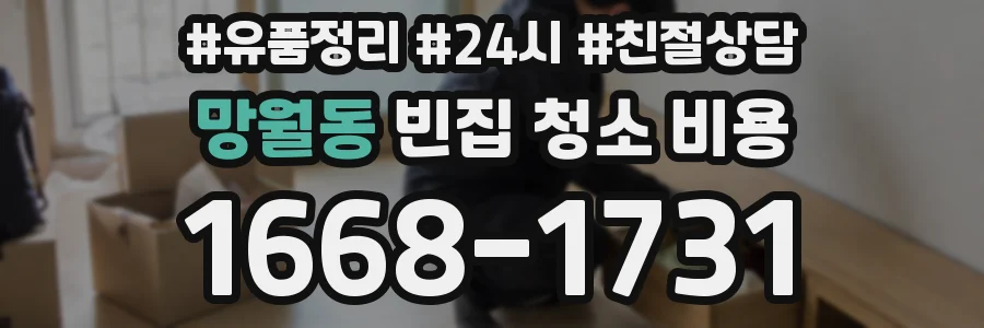 망월동 빈집 청소 비용