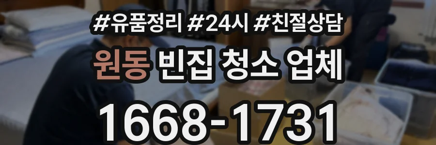 원동 빈집 청소 업체