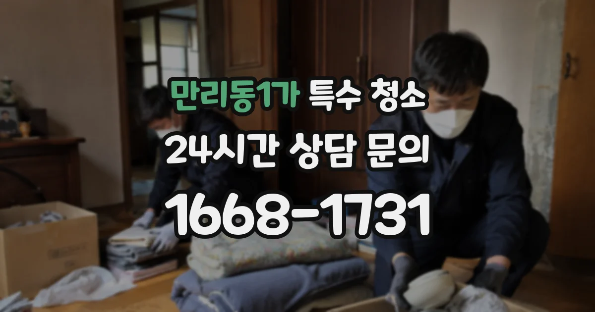만리동1가 특수 청소