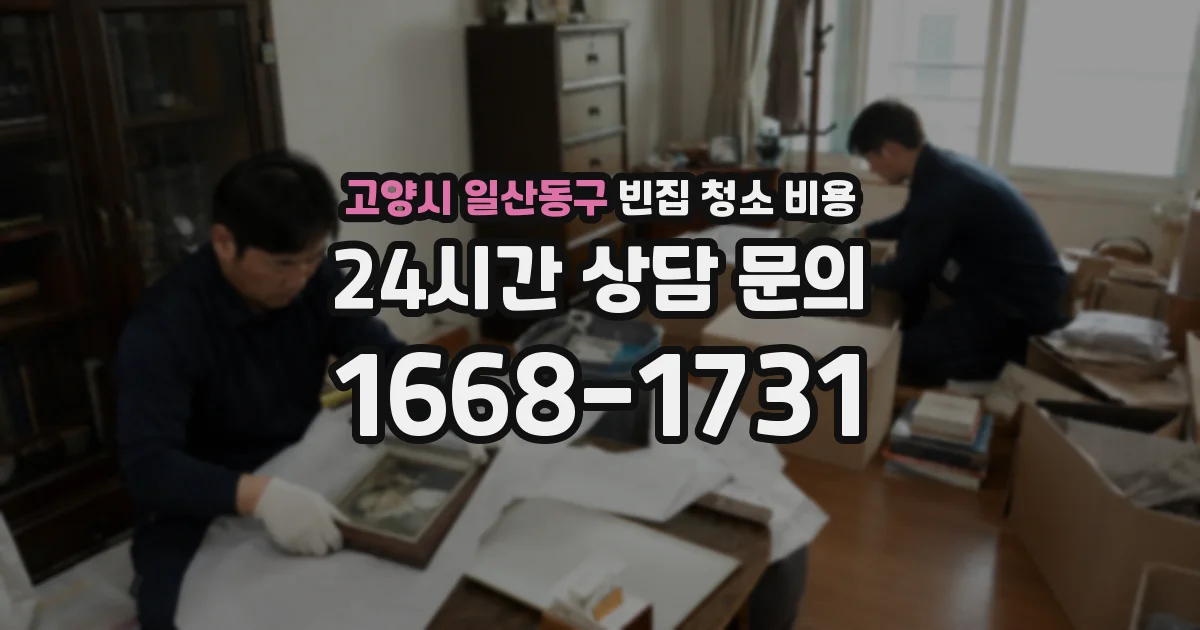 고양시 일산동구 빈집 청소 비용