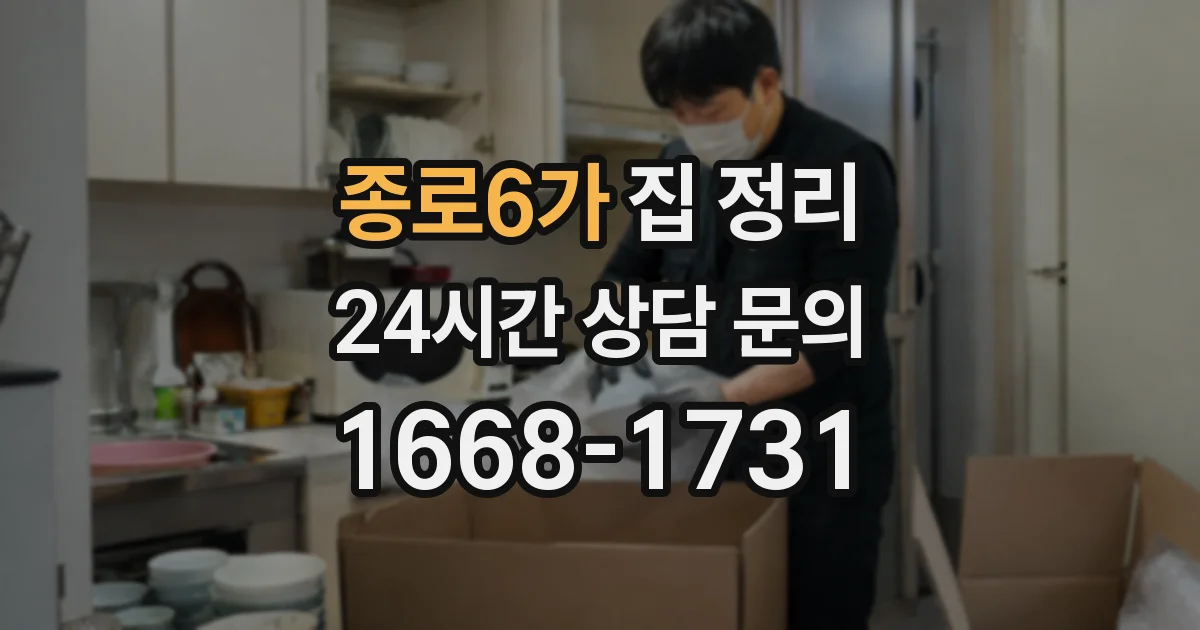 종로6가 집 정리