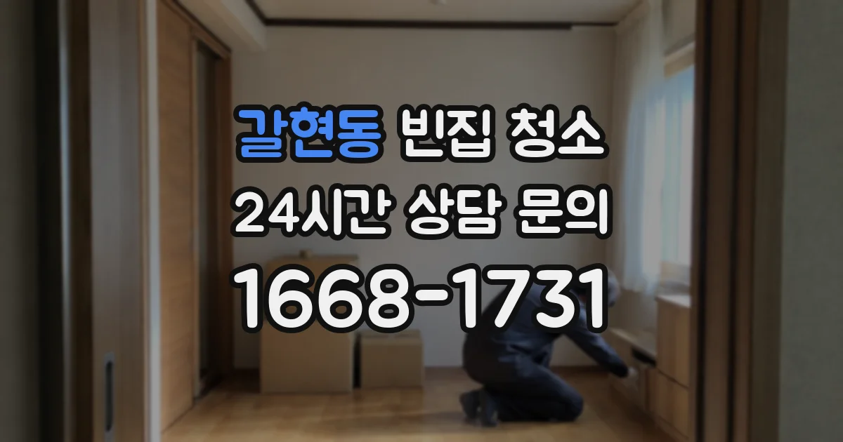 갈현동 빈집 청소