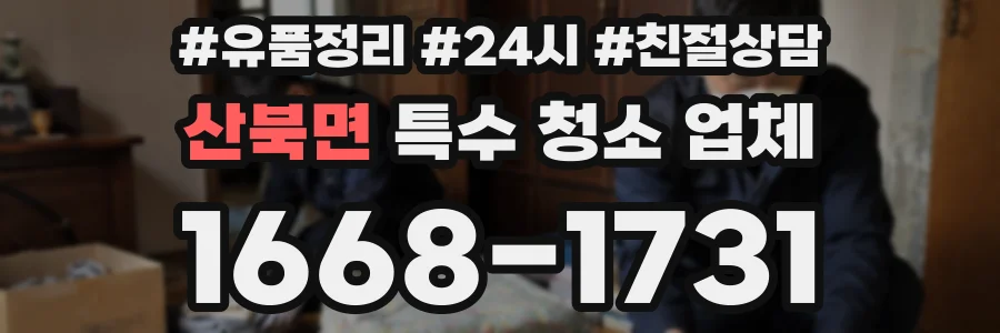산북면 특수 청소 업체