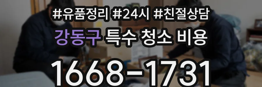 강동구 특수 청소 비용