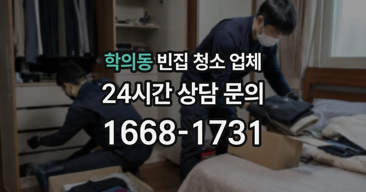 학의동 빈집 청소 업체