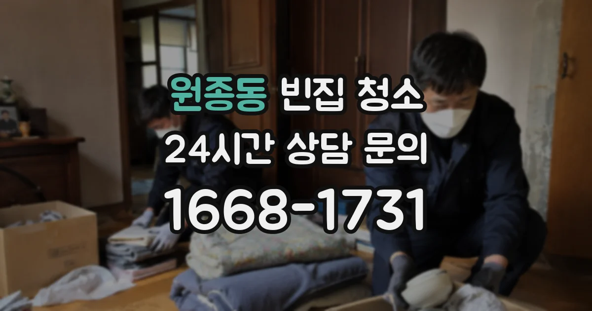 원종동 빈집 청소