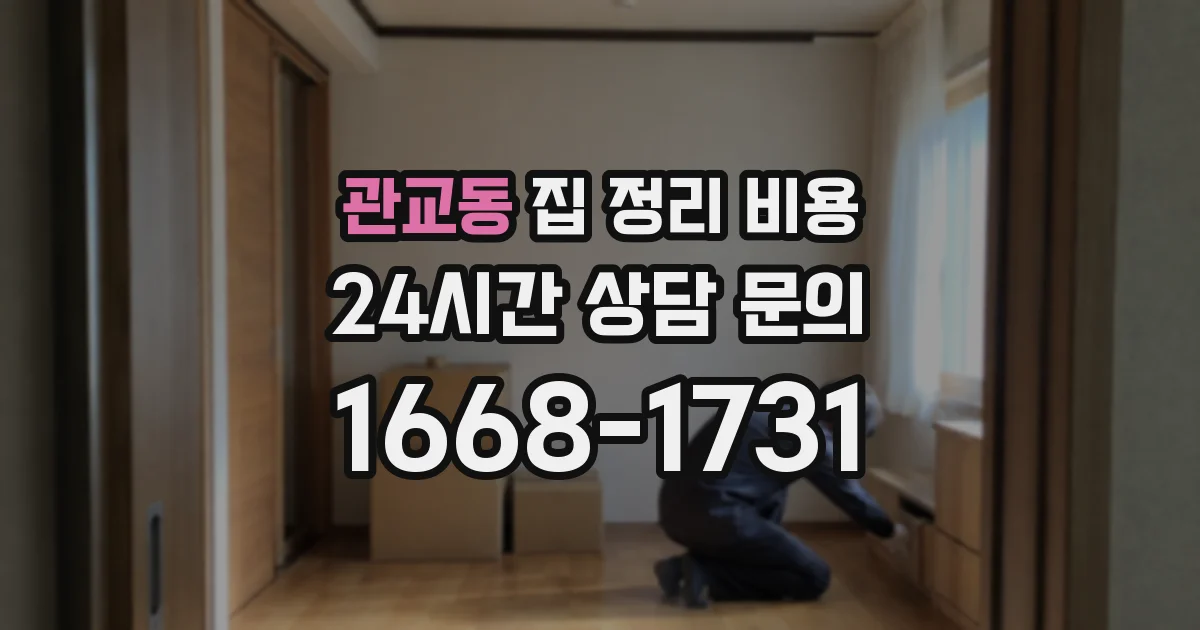 관교동 집 정리 비용