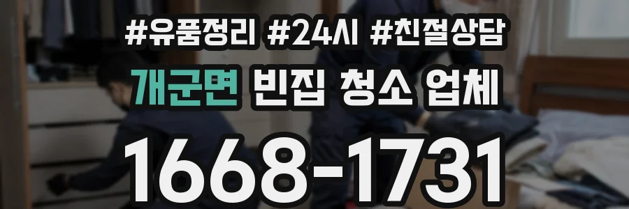 개군면 빈집 청소 업체