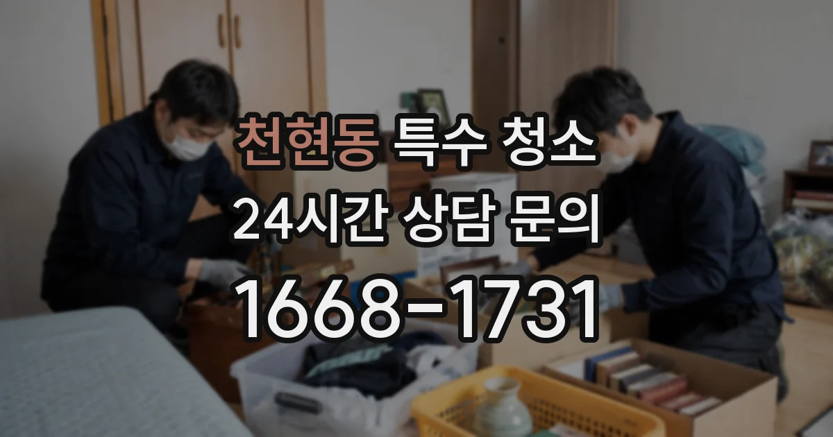 천현동 특수 청소
