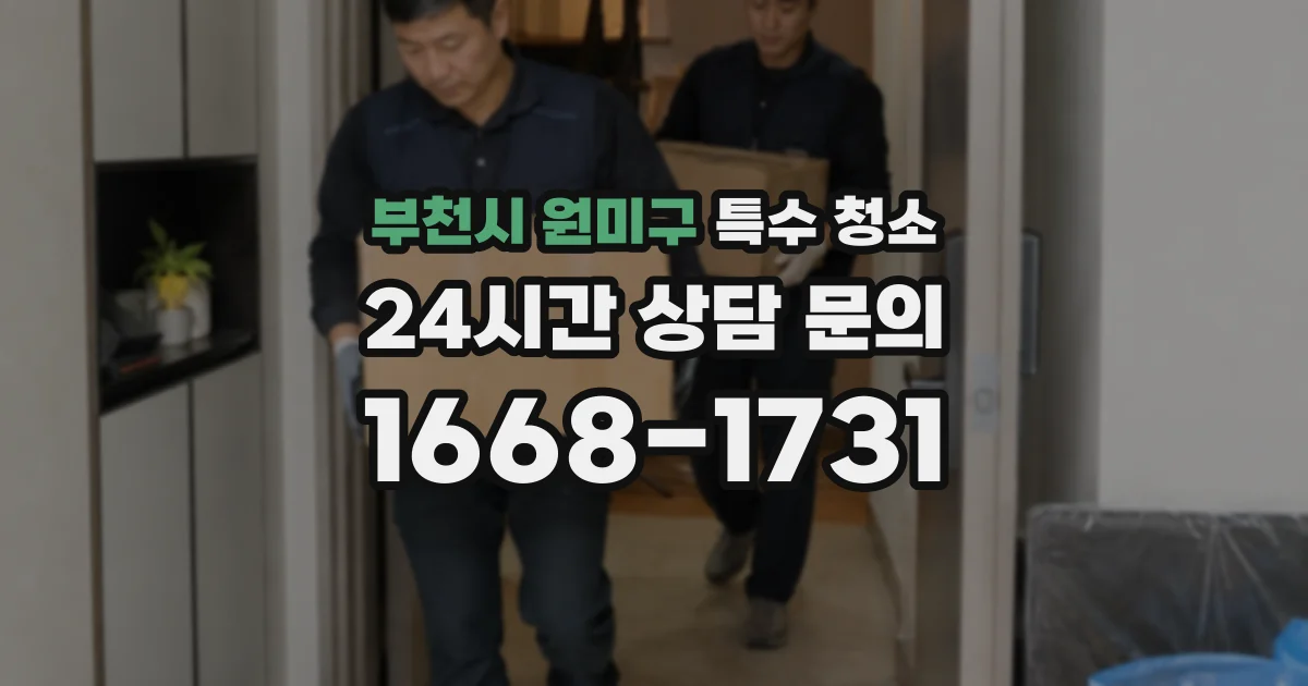 부천시 원미구 특수 청소