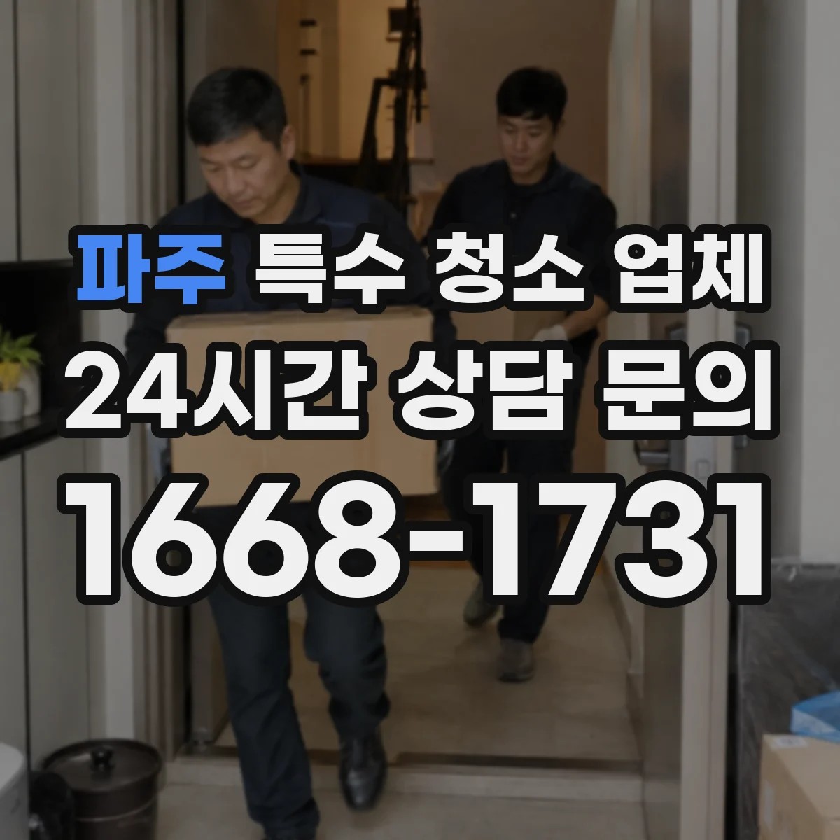 파주 특수 청소 업체 호더 현장 소독·살균 포함 여부 확인