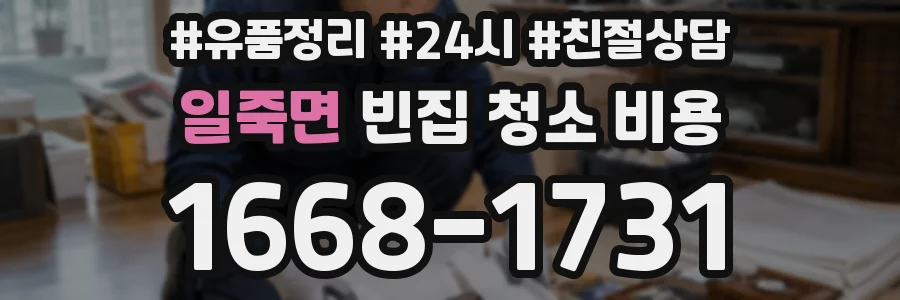 일죽면 빈집 청소 비용