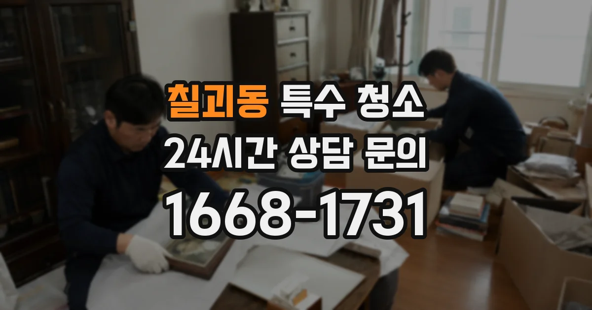 칠괴동 특수 청소