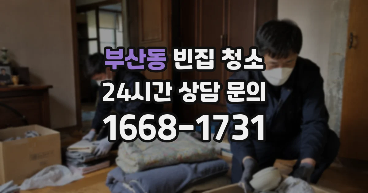 부산동 빈집 청소