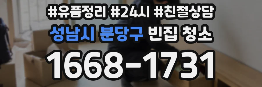 성남시 분당구 빈집 청소