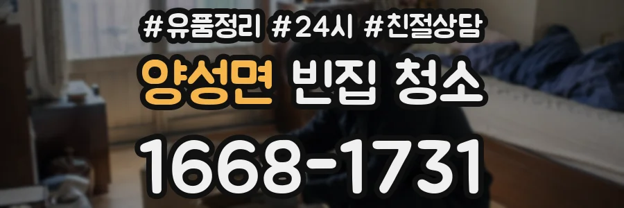 양성면 빈집 청소