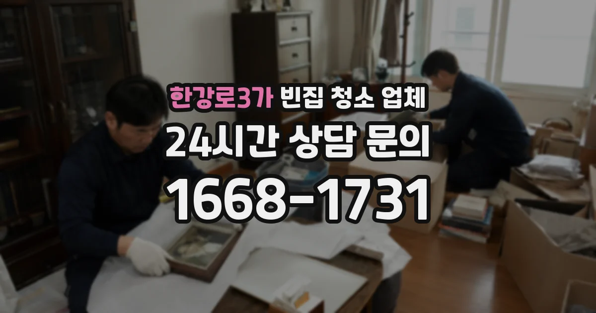 한강로3가 빈집 청소 업체