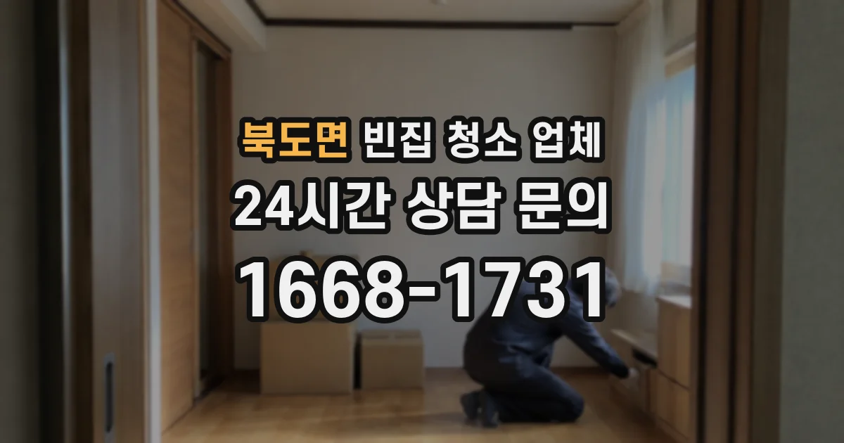 북도면 빈집 청소 업체