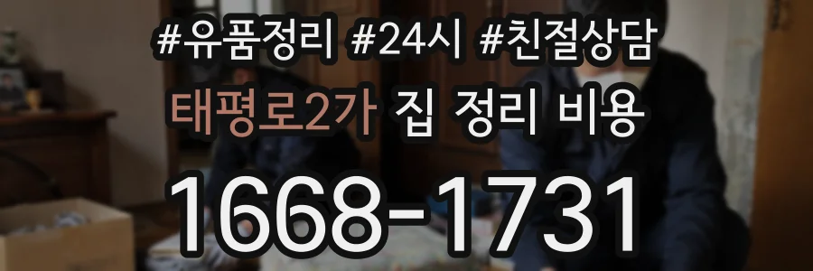 태평로2가 집 정리 비용
