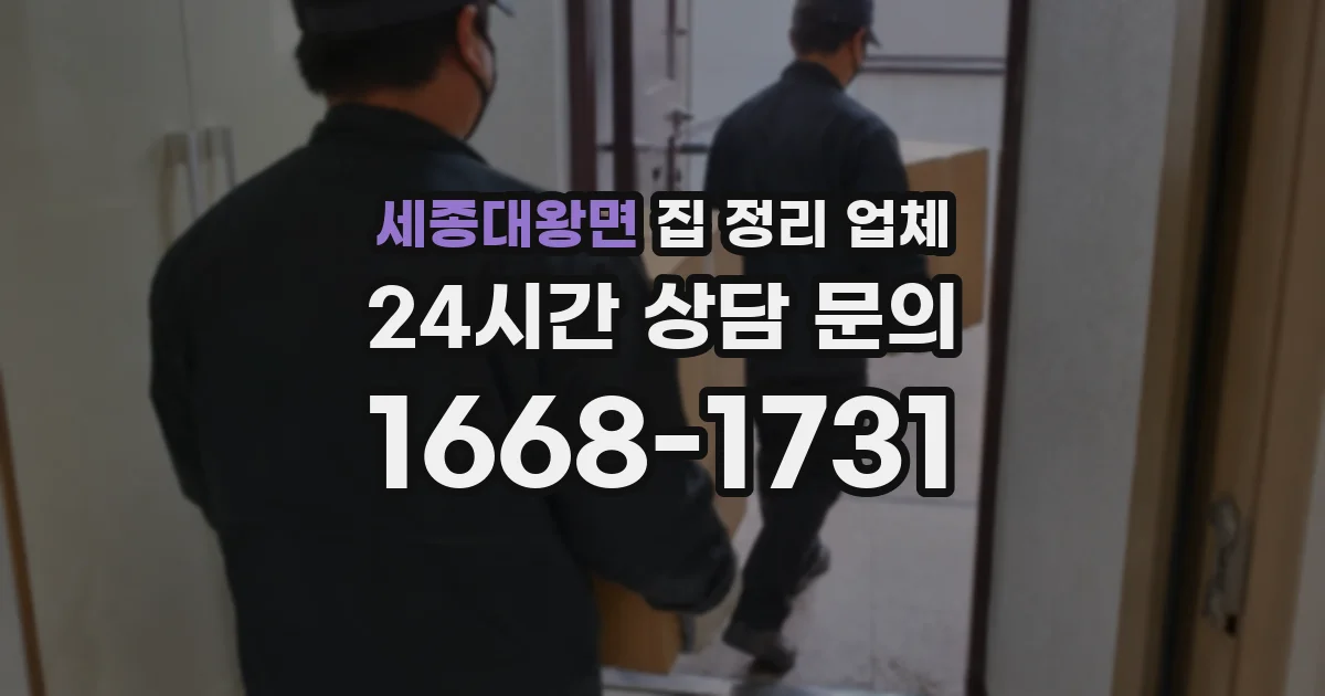 세종대왕면 집 정리 업체