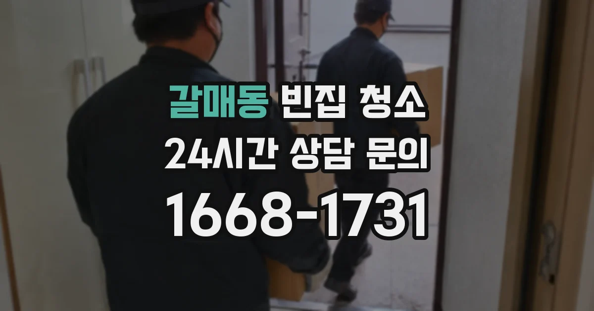 갈매동 빈집 청소