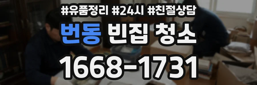 번동 빈집 청소