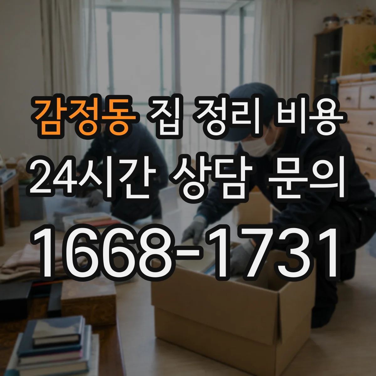 감정동 집 정리 비용