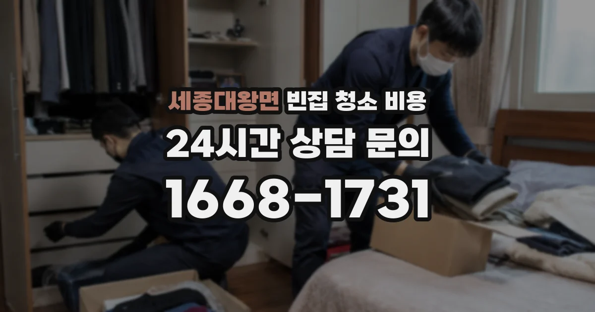 세종대왕면 빈집 청소 비용