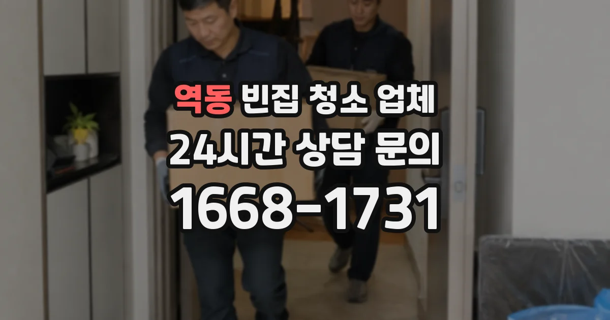역동 빈집 청소 업체