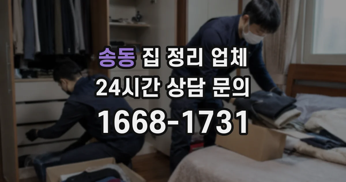 송동 집 정리 업체