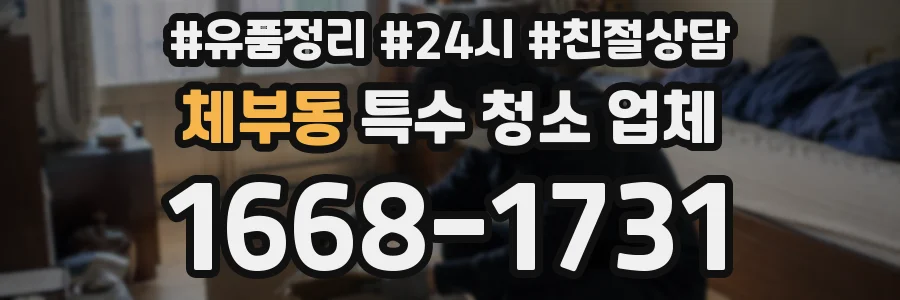 체부동 특수 청소 업체
