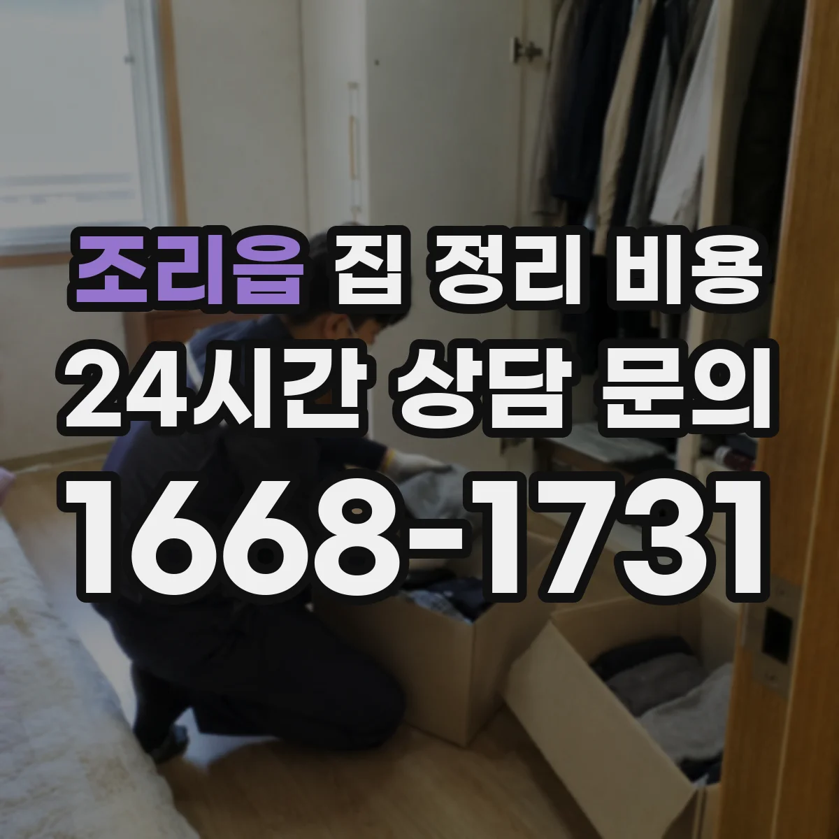 조리읍 집 정리 비용