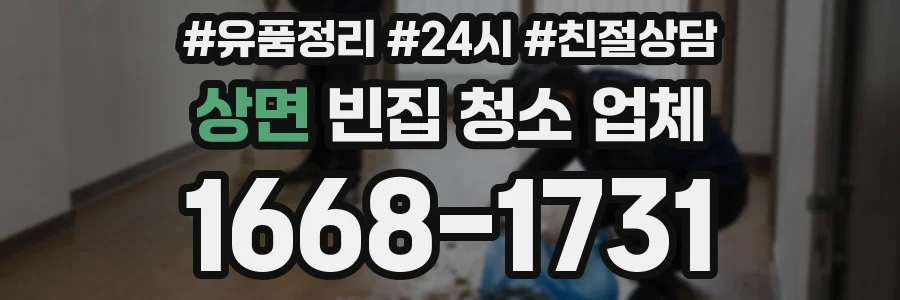 상면 빈집 청소 업체