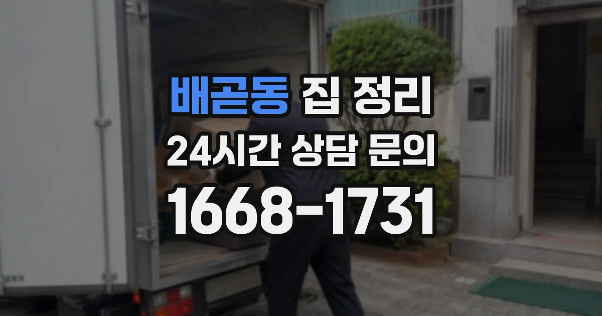 배곧동 집 정리