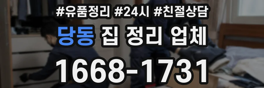 당동 집 정리 업체