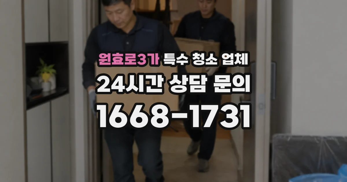원효로3가 특수 청소 업체
