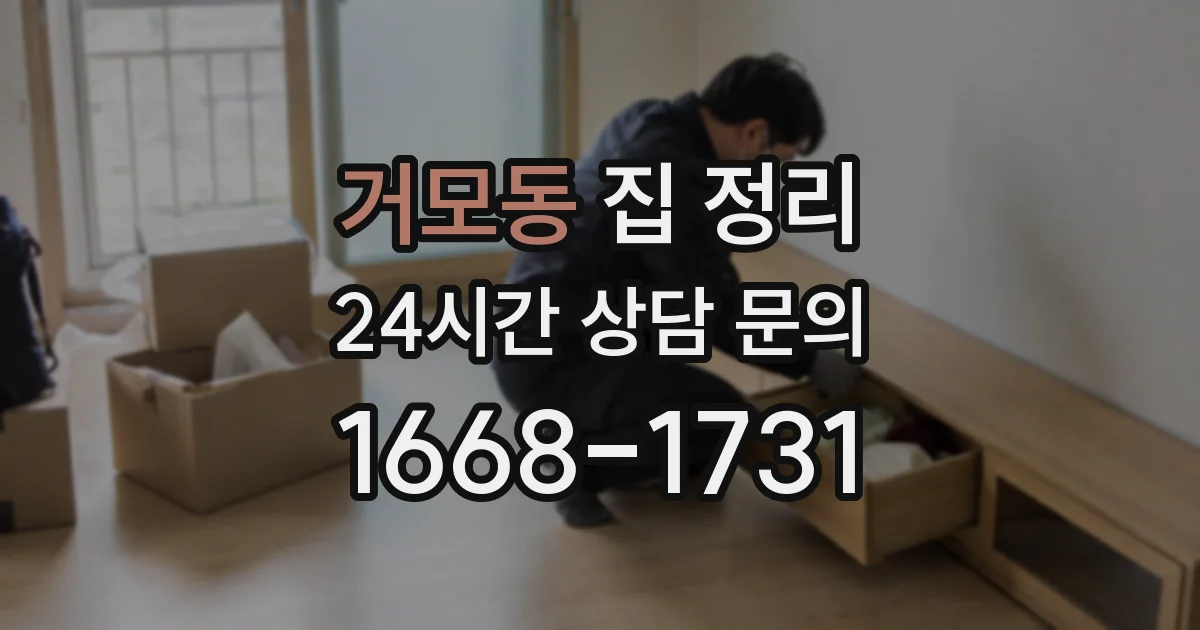 거모동 집 정리