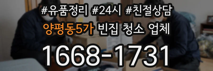 양평동5가 빈집 청소 업체