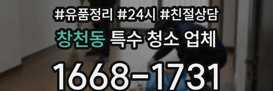 창천동 특수 청소 업체