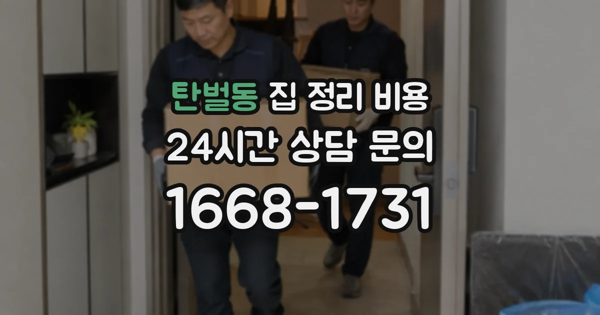 탄벌동 집 정리 비용