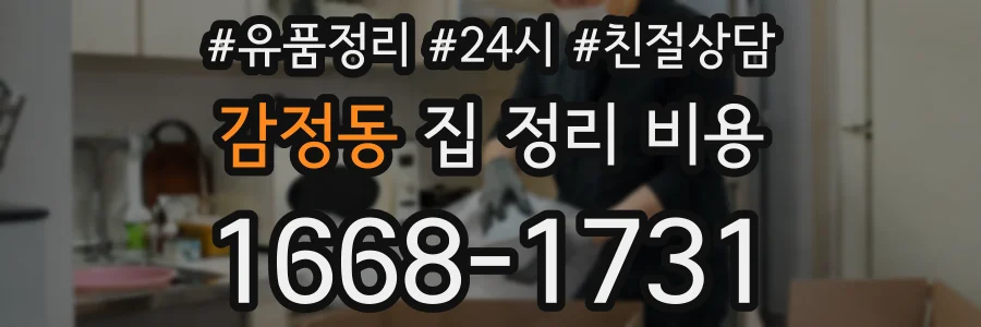 감정동 집 정리 비용