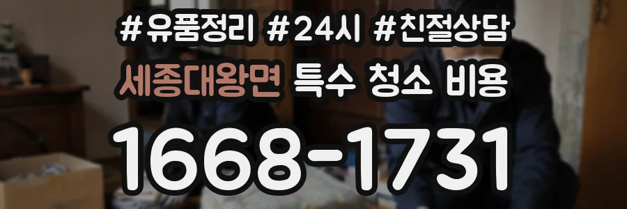 세종대왕면 특수 청소 비용