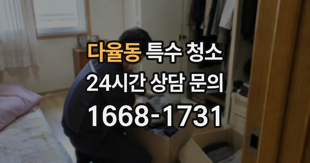 다율동 특수 청소
