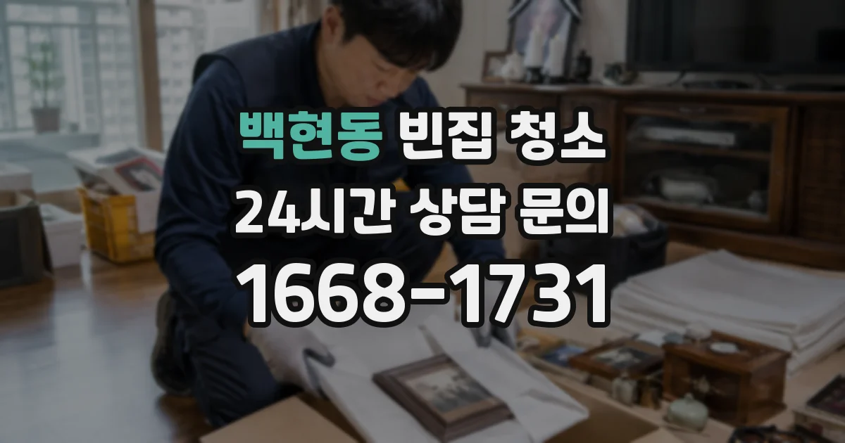 백현동 빈집 청소