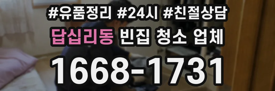 답십리동 빈집 청소 업체